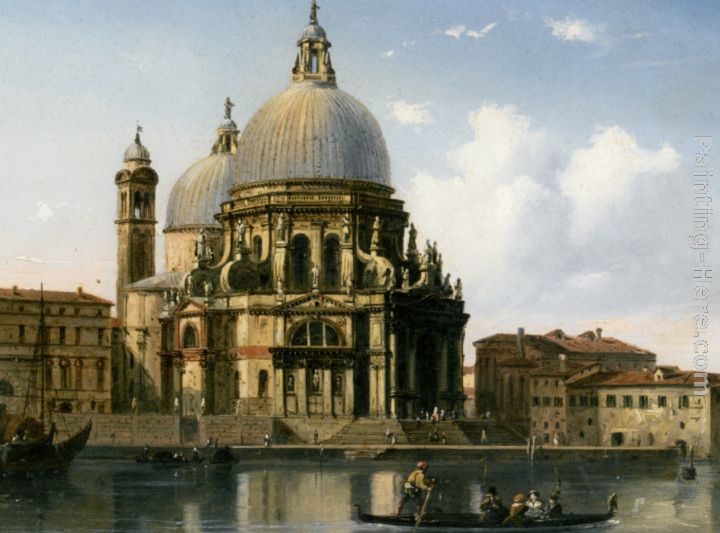 Santa Maria della Salute Venice painting - Carlo Bossoli Santa Maria della Salute Venice art painting